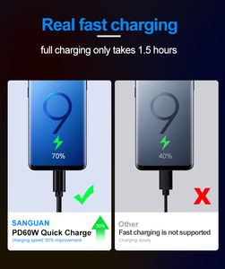 USB3.0 USB C cavo di ricarica rapida PD60W cavo di ricarica rapida per dispositivi Android <span class=keywords><strong>compatibile</strong></span> con <span class=keywords><strong>iPhone</strong></span> tipo C <span class=keywords><strong>caricabatterie</strong></span> - Product Image 5