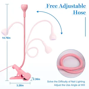 Lámparas <span class=keywords><strong>LED</strong></span> para uñas, lámpara de cuello de cisne Flexible de 3W, secador de manicura de uñas de secado rápido, luz de curado de esmalte de Gel para uñas de Gel - Product Image 5