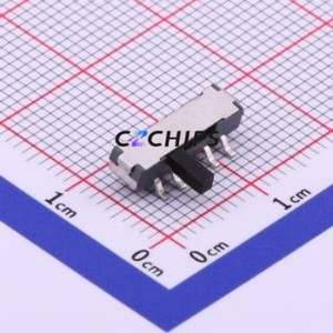 K3-2346S-L1 Slide Switch SMD Switch Double Pole Three Throw Rectangle Pin Header Gull Wing Type 13mm - Product Image 1