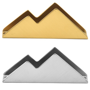 Giá Trưng Bày Thẻ Tên Để Bàn Thiết Kế Kiểu Núi Hiện Đại Giá Đựng Danh Thiếp Màu Vàng Để Bàn - Product Image 3