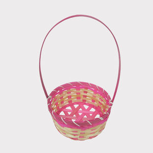 Cesta de Almacenamiento de Bambú Hecha a Mano, Organizador Tejido Ecológico, Cesta de Almacenamiento para el Hogar de Bambú Natural - Product Image 1