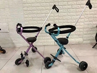 Poussette Portable pliable à trois roues, chariot de bébé léger et facile à transporter