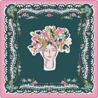 Tapis de Mahjong Série M175 à Motif Floral Artistique, Antidérapant avec Dos en Caoutchouc et Bords Cousus, pour Tables de Mahjong