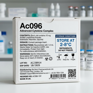<b>10</b>-Vial Peptide Box Packaging Set Custom Lightweight Folding Cardboard Boxes for 10pcs 2ml 3ml Empty Glass Vials Factory Direct - Product Image 2