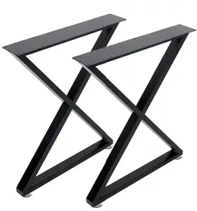 ריהוט תעשייתי מודרני ספסל פלדה מסגרת מסעדה שולחן קפה שולחן אוכל בסיס רגליים רגליים - Product Image 1