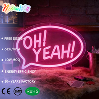 Fabricant d'enseignes néon personnalisées Neonawall OH YEAH, enseigne néon LED USB murale pour chambre, bar, salle de jeux, décoration de fête et cadeau