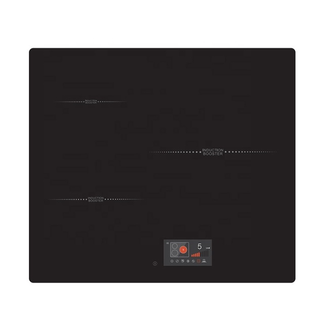 Oem/Odm 3 Booster Burners Smooth Surface Black Ceramic Glass 36 Inch Electric Restaurant Cooktop Induction