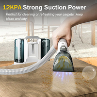 Aspirateur à main électrique portable 3-en-1, forte aspiration, sans sac, technologie cyclonique, pour maison, voiture, bureau, tapis et canapé
