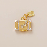 Accessoires DIY en forme de cœur, de lune et de fraise, style vintage, plaqués cuivre avec or 18 carats pour une meilleure conservation de la couleur