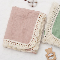CPC Certification 100% Couverture en mousseline de coton pour la literie de bébé Couverture de poussette d'été