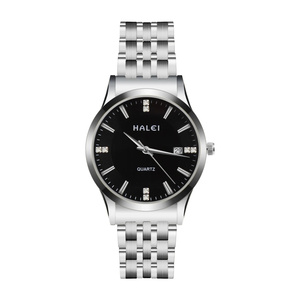 Envío Directo HALEI Nuevo Reloj de Cuarzo Original para Hombre con Diamantes, Resistente al Agua 3BAR, Calendario Simple, Movimiento Japonés, Venta al Por Mayor - Product Image 3