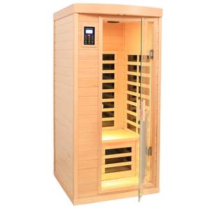 غرفة ساونا خشبية فاخرة بالأشعة تحت الحمراء البعيدة للراحة القصوى في المنزل - Product Image 2