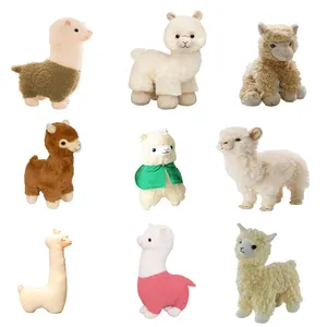 Boneca de alpaca fofa personalizada, alpaca de pelúcia para ovelhas e animais de pelúcia, brinquedo de lhama multicores, mais novo