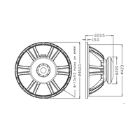 Haut-parleur de basses professionnel de 18 pouces pour utilisation sur scène, haut-parleur PA avec bobine vocale de 4 pouces, puissance de programme de 2200 W