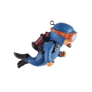 낮은 가격 귀여운 다이버 수족관 장식 만화 마법의 소녀 부동 물고기 탱크 조경 장식