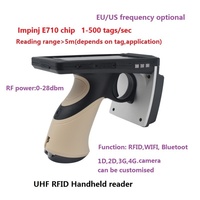 Lecteur portable UHF RFID longue portée Terminal PDA 4G sans fil avec interface système Android Scanner de codes à barres QR
