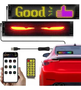 Neon Ma Trận Linh Hoạt Nháy Mắt Nhấp Nháy Sửa Đổi Màn Hình Thực Tế Ma Thuật Tinh Thần Vòng Năng Động <span class=keywords><strong>LED</strong></span> Xe Ma Quỷ Ánh Sáng Mắt Cho Xe Tải - Product Image 1