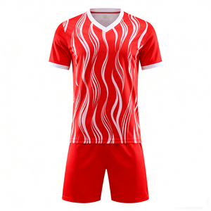 Blauwe Kleur Voetbal Jersey Set Voor Jongens Uniform Atletische Sportkleding Pak Wasbaar Lichtgewicht Zacht En Ademend - Product Image 2