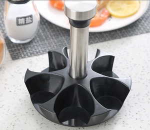 Set di Barattoli per <span class=keywords><strong>Spezie</strong></span> con Organizzatore Girevole e Supporto per Ripiano con Bottiglie in <span class=keywords><strong>Vetro</strong></span> per Piano di Lavoro della Cucina - Product Image 6