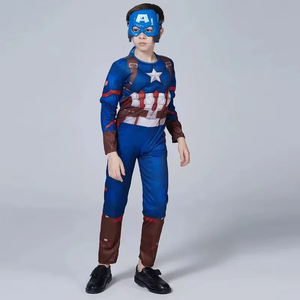 Muscle Boys Capitán Disfraz Niños Superhéroe Araña Músculo Mono Escudo Capa Trajes Película Juego Halloween <span class=keywords><strong>Carnaval</strong></span> <span class=keywords><strong>Disfraces</strong></span> - Product Image 3