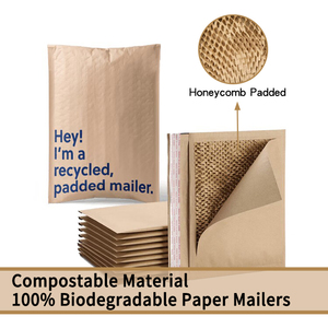 Custom Logo Eco Friendly Recyclable Biodegradable Compostable Honeycomb Kraft Paper Mail <strong>Envelopes</strong> <strong>Padded</strong> Bubble Mailer Bag - Product Image 5