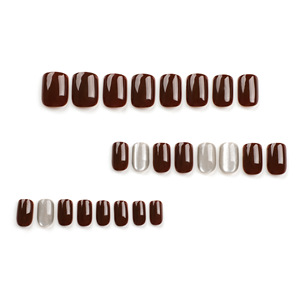 Moyen mélange européen et américain <span class=keywords><strong>couleur</strong></span> carré Ins Style fille <span class=keywords><strong>ongle</strong></span> portant Nail Art pièce faux ongles - Product Image 5