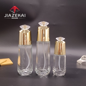 Độc đáo design40ml/100ml/120ml Huyết thanh Glass dropper chai rỗng tinh dầu chai với Vàng push <span class=keywords><strong>button</strong></span> - Product Image 3