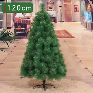Pohon Natal Buatan Dekorasi Liburan Pinus Mudah Perakitan Pohon Natal untuk Dekorasi Interior