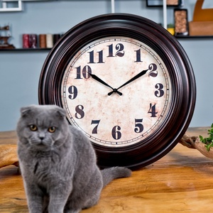 <span class=keywords><strong>Orologio</strong></span> <span class=keywords><strong>da</strong></span> <span class=keywords><strong>Parete</strong></span> Americano Vintage Grande <span class=keywords><strong>con</strong></span> <span class=keywords><strong>Cornice</strong></span> Goffrata Effetto <span class=keywords><strong>Legno</strong></span> Scuro per Arredamento Soggiorno, Silenzioso <span class=keywords><strong>con</strong></span> Numeri Arabi Facili <span class=keywords><strong>da</strong></span> Leggere - Product Image 4