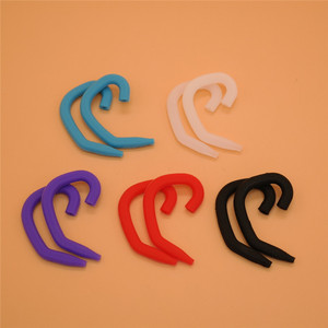 Silicone Ear Hooks For <b>Headphones</b> Soft Universal <b>Earphone</b> <b>Accessories</b> Red Purple Black White Blue - Product Image 2