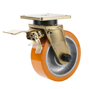 Hochwertige 10 Zoll Super Heavy Duty Gusseisen Industrie gießer 2 Tonnen Tragfähigkeit Rollen 250mm Stahlblech rollen - Product Image 3