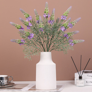 Fleur artificielle de sauge Ruilisi, branche unique, rose, violette, blanche, en plastique et tissu, pour décoration maison, hôtel, mariage - Product Image 4