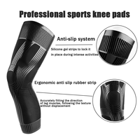 Manchon de compression sportif sans couture antidérapant en silicone pour genou, pour femmes et hommes, idéal pour l'arthrite