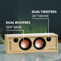 Enceinte sans fil rétro au design haut de gamme, équipement audio de luxe pour la maison, boîte à son en bois pour audiophiles