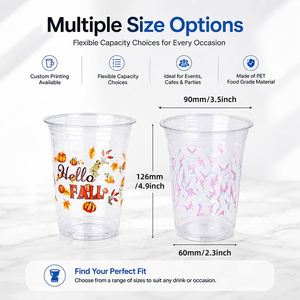 Vasos Desechables de Plástico PET con Recubrimiento a Base de Agua, 14 oz, Vasos Renovables para Bebidas Calientes, para Bibliotecas, Cafeterías, Estaciones de Tren, Vestíbulos y Comercios - Product Image 4