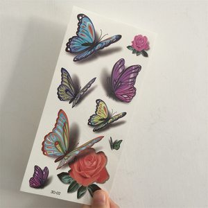 3D Custom Design Full Hand <span class=keywords><strong>Tattoo</strong></span> Stickers Water Proof Butterfly Colorful Beauty Sticker <span class=keywords><strong>Tattoo</strong></span> - Product Image 1