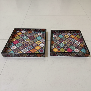 MDF Wooden Enamel Coated Design Serving Tray Hotels & Restaurant Kitchenware Table Tray High Quality - Product Image 1