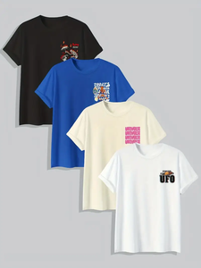 เสื้อยืดคอกลมแขนสั้นพิมพ์ลายโลโก้ออกแบบได้ตามต้องการ - Product Image 3