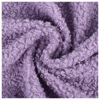Haute Qualité Personnalisé Solide Couleur Plaine Polyester Doux Boucle Sherpa Teddy Velours Ours Bouclés Fourrure Polaire Tissu pour Jouets ou Manteaux
