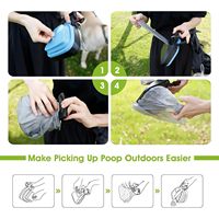 Ramasse-crottes pour chien, petit et portable, pour utilisation en extérieur avec fixation pour sac.