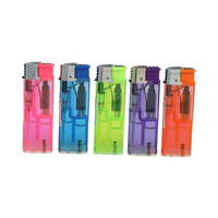 Briquet à gaz électronique en plastique coloré, coupe-vent, à butane, pour cigarettes, qualité OEM ISO9994, prix de gros usine