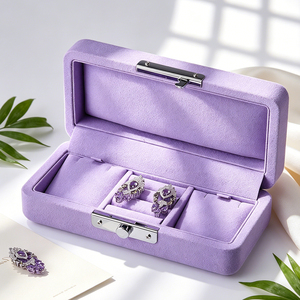 Premium Velvet Interior Snap Lid Jewelry <b>Box</b> Custom Logo Necklace Ring Pendant <b>Gift</b> <b>Box</b> Bulk Wholesale - Product Image 5