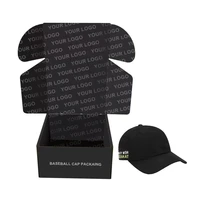 Cappellini da Baseball Impermeabili Neri di Alta Qualità all'Ingrosso, Confezione in Carta Kraft per Cappelli Snapback, Stampa Personalizzata, Cappello Trucker Pieghevole