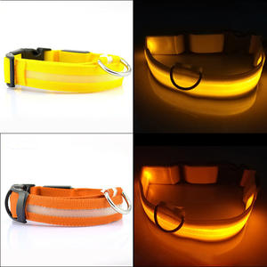 Luxuriöses elektronisches LED-Hunde halsband mit verstellbaren Blitzlicht ern Wiederauf ladbare reflektierende Nacht Anti-Lost für Hunde - Product Image 4