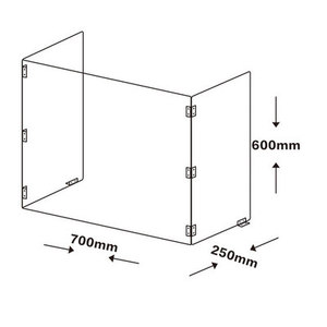 Cloison de bureau, panneau d'isolation anti-virus pour salle de bureau - Product Image 1