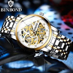 นาฬิกาข้อมือควอตซ์ผู้ชาย Binbond 6656 รุ่นคลาสสิก คุณภาพดี ราคาโรงงานถูก สายสแตนเลส พร้อมฟังก์ชั่นโครโนกราฟ - Product Image 4