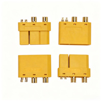Connecteur Amass XT90 (2+4) mâle-femelle plaqué or, 2 alimentations 4 signaux intégrés, prise haute intensité pour batterie