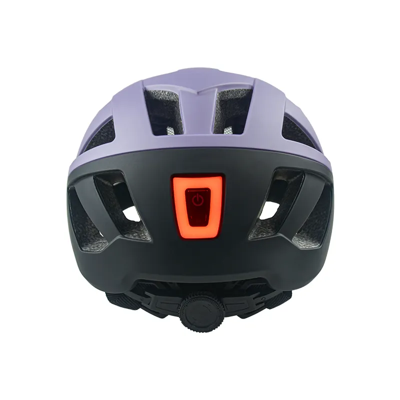 नया अल्ट्रालाइट कस्टम राइडिंग हेलमेट, रिचार्जेबल एलईडी लाइट्स के साथ वयस्क साइकिल हेलमेट, वाइज़र के साथ एमटीबी रोड बाइक अर्बन हेलमेट