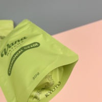 Sacs vides d'emballage sous vide verts organiques 30g 50 grammes de paquets de papier d'aluminium de PE pour des sacs d'emballage de Matcha de poche de thé