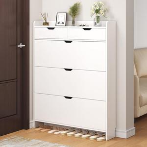 Zapatero Plegable <span class=keywords><strong>de</strong></span> Melamina y Madera, Mueble Moderno para Almacenamiento <span class=keywords><strong>de</strong></span> Zapatos en la <span class=keywords><strong>Entrada</strong></span> del Hogar, Varios Estilos, para Sala <span class=keywords><strong>de</strong></span> Estar - Product Image 2